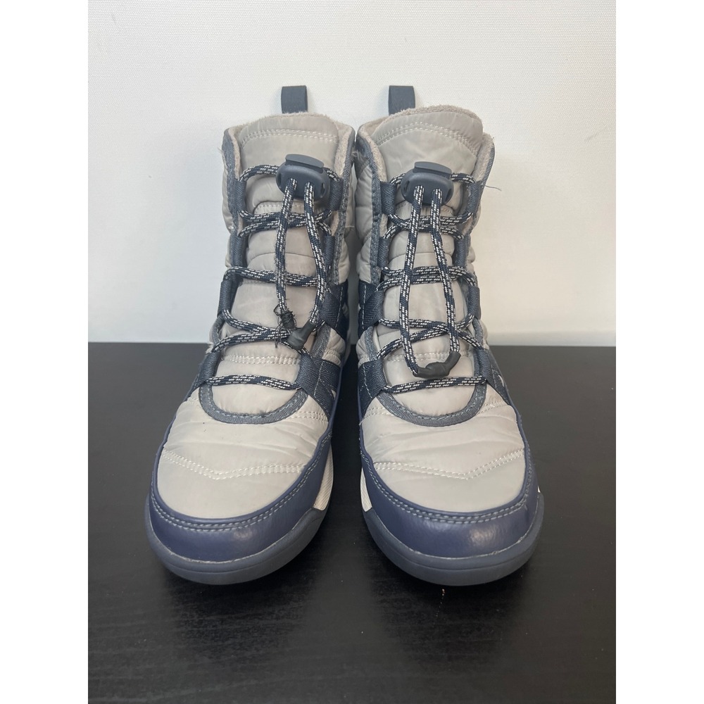 Sorel Whitney II Puffy Mid Boots Grey Navy Waterproof Winter Size 3 LY4914-419 - Picture 2 of 8